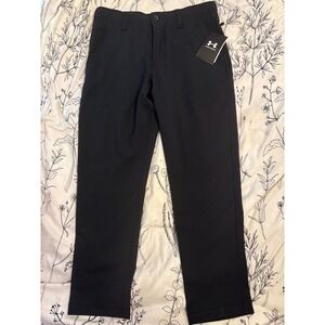 NEW Under Armour Boy's Black Golf Pants, Size Youth Medium